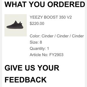 Yeezy boost 350 v2 cinder